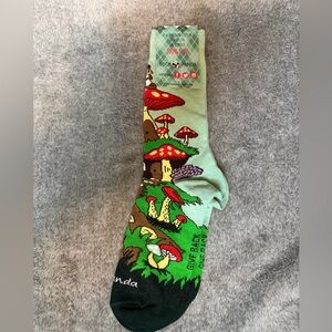 New Mushroom Squirrel Home Women's Crew Socks Size 9-11 Sock Panda